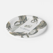 Waterverf Eucalyptus leveert groen huwelijk Papieren Bordje (Gekanteld)