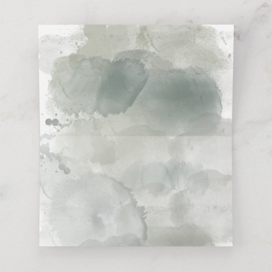 Waterverf Eucalyptus leveert groen huwelijk Plaatskaartje (Binnenkant ongevouwen)