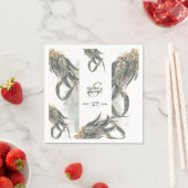 Waterverf Eucalyptus leveert groen huwelijk Servet (Insitu)