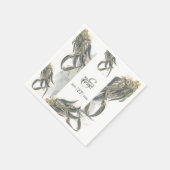 Waterverf Eucalyptus leveert groen huwelijk Servet (Hoek)