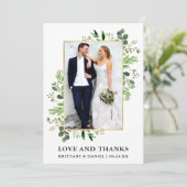 Waterverf Eucalyptus liefde en Bedankt bruiloft (Staand voorkant)