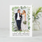 Waterverf Eucalyptus liefde en Bedankt bruiloft (Staand voorkant)