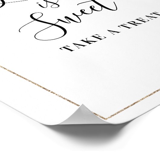 waterverf eucalyptus Liefde is zoet bord Poster (Hoek)