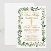 Waterverf Eucalyptus Lijst Eerste Communauteit Gou Kaart (Voorkant / Achterkant)