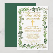 Waterverf Eucalyptus Lijst Gold First Community Kaart (Voorkant / Achterkant)