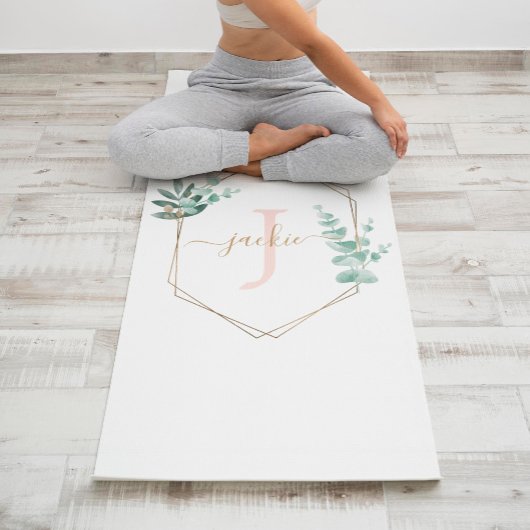 Waterverf Eucalyptus Lijst Monogram Yogamat