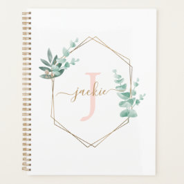Waterverf Eucalyptus Lijst Monogrammen Planner