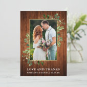 Waterverf Eucalyptus Love and Bedankt Wood Weddens (Staand voorkant)