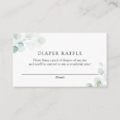 Waterverf Eucalyptus Luier Raffle Behuizing Kaart (Voorkant)