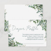 Waterverf Eucalyptus Luier Raffle Kaart | Groener (Voorkant / Achterkant)
