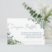 Waterverf Eucalyptus Luier Raffle Kaart | Groener (Staand voorkant)