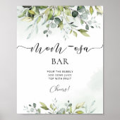 Waterverf eucalyptus Mam-osa barteken Poster (Voorkant)