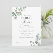 Waterverf eucalyptus minimalistisch Vrijgezellenfe Kaart (Staand voorkant)