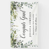 Waterverf Eucalyptus Modern Afstuderen Afstuderen Spandoek (Verticaal)