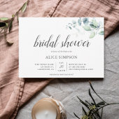 Waterverf Eucalyptus Modern Script Vrijgezellenfee Kaart