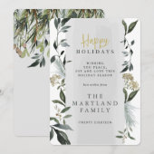 Waterverf eucalyptus moderne botanische grijs eleg kaart (Voorkant / Achterkant)