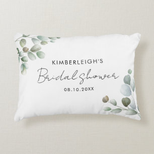 Waterverf Eucalyptus Moderne Bruidsdouche Accent Kussen
