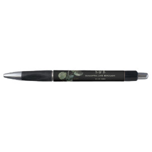 Waterverf Eucalyptus Monogram Bruiloft Favorieten Pen