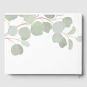 Waterverf Eucalyptus Monogrammed Wedding Gastenboek (Achterkant)