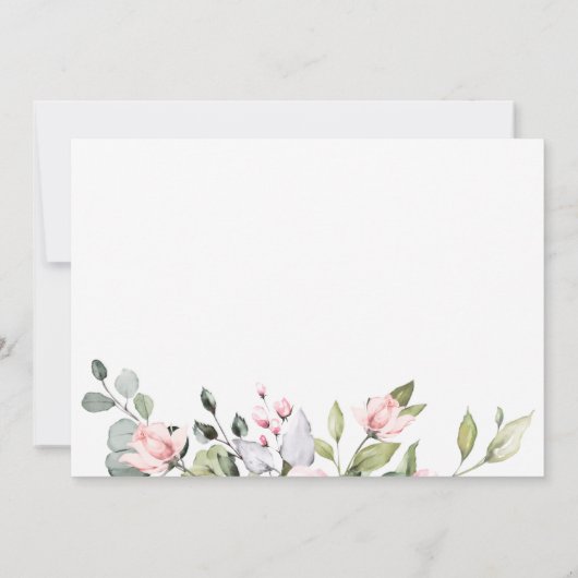 Waterverf Eucalyptus Moving Announcards Aankondiging (Achterkant)