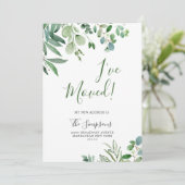 Waterverf Eucalyptus Moving Announcards Aankondiging (Staand voorkant)