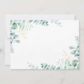 Waterverf Eucalyptus Moving Announcards Aankondiging (Achterkant)