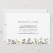 Waterverf Eucalyptus Moving Announge Kaart (Achterkant)