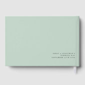 Waterverf Eucalyptus New Mrs Wedding Gastenboek (Achterkant)