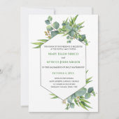 Waterverf Eucalyptus Nuptial Mass Invitation Kaart (Voorkant)