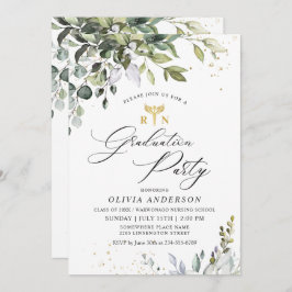 Waterverf Eucalyptus Nursing School Afstuderen Kaart