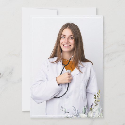 Waterverf Eucalyptus Nursing School Afstuderen Kaart (Achterkant)