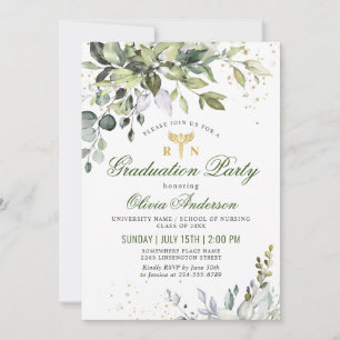 Waterverf Eucalyptus Nursing School Afstuderen Kaart