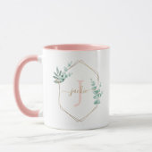 Waterverf Eucalyptus-omhuld monogram Mok (Links)