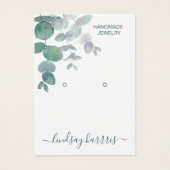 Waterverf Eucalyptus oormerkkaart Visitekaartje (Voorkant)