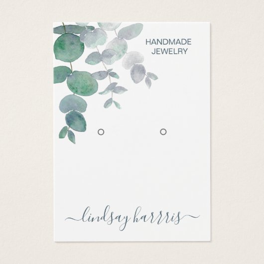 Waterverf Eucalyptus oormerkkaart Visitekaartje (Voorkant)