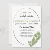 Waterverf eucalyptus ovaal Vrijgezellenfeest Kaart (Voorkant)