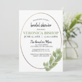 Waterverf eucalyptus ovaal Vrijgezellenfeest Kaart (Staand voorkant)