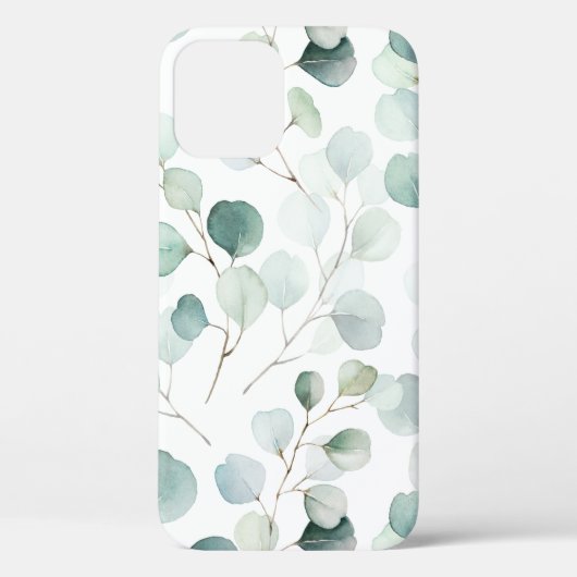 Waterverf Eucalyptus Pattern Hoesje-Mat Case-Mate iPhone Case (Achterkant)