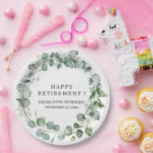 Waterverf Eucalyptus Pensioen Partij Papieren Bordje (Feest)