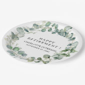 Waterverf Eucalyptus Pensioen Partij Papieren Bordje (Gekanteld)
