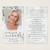 Waterverf Eucalyptus Photo Memorial Prayer Card Visitekaartje (Voorkant /achterkant)