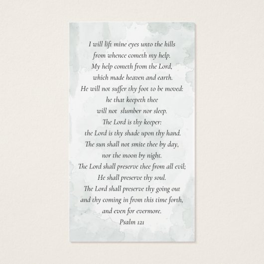 Waterverf Eucalyptus Photo Memorial Prayer Card Visitekaartje (Achterkant)