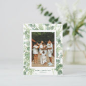 Waterverf Eucalyptus & Pine-Briefkaart voor kerstm Feestdagenkaart (Staand voorkant)