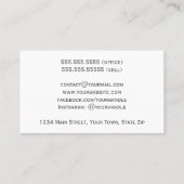 Waterverf Eucalyptus & Pine Sage & Gold Visitekaartje (Achterkant)