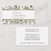 Waterverf Eucalyptus & Pine Sage & Gold Visitekaartje (Voorkant / Achterkant)