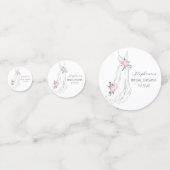 Waterverf Eucalyptus Pioenen Jurk Vrijgezellenfees Confetti (Achterkanten)