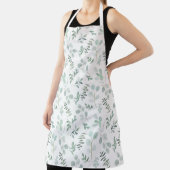 Waterverf Eucalyptus Print Apron Schort (Insitu)