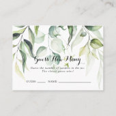 Waterverf Eucalyptus raden hoeveel gamekaart Visitekaartje (Voorkant)