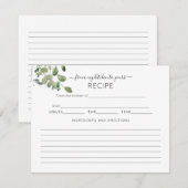 Waterverf Eucalyptus Recipe Kaart (Voorkant / Achterkant)