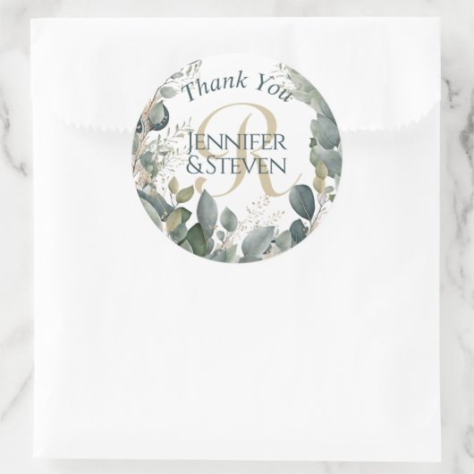 Waterverf Eucalyptus Ronde Sticker (Tas)